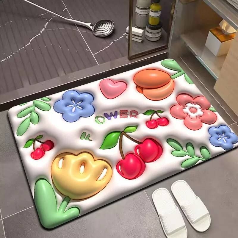 دواسة سوفت مطاطية برسومات 3D خامة ثقيلة عند مدخل الشقة