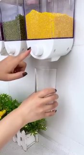 ديسبنسر بقوليات أكريليك مثبت على حائط المطبخ